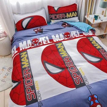 Cartoon Spiderman Posteľná Bielizeň Nastaviť Chlapci Perinu Nastaviť Obliečky Posteľná Bielizeň Cumlík Kryt Nastaviť