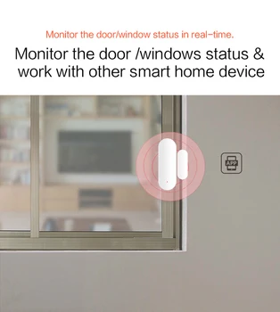 Smart Home Security Bezdrôtový Dvere, Alarm WiFi Okno, Dvere Senzor Detektora Prostredníctvom Aplikácie Ovládanie Kompatibilné Amazon Alexa Domovská Stránka Google