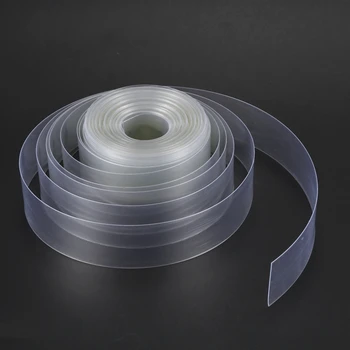 ABSF 10Meters 23 mm Šírka PVC Heat Shrink Wrap Trubice Jasné, 1 x AA Batéria