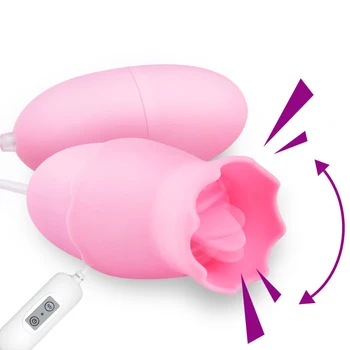 Lízať Upozorňuje 12 Rýchlosť Vibrátor Stimulátor Klitorisu Upozorňuje Jazyk Tesný Vagíny Ústne Lízanie bezpečné Káblové ovládanie