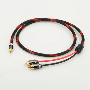 Hifi Canare 3,5 mm na 2RCA Audio Kábel PC Mobilephone Zosilňovač Prepojenie Vysokej Kvality 3.5 Jack RCA Kábel