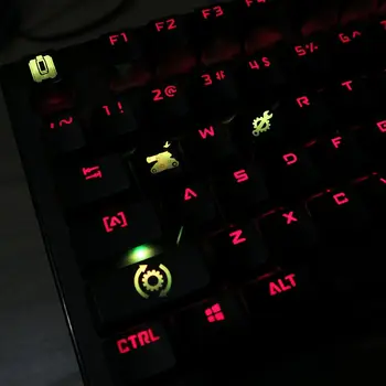 4 tlačidlá/nastavenie podsvietenia TOKOV klávesa caps pre MX prepínače ABS Mechanické Klávesnice keycap pre Overwatch hráč Milosrdenstva DVA Genji Roadhog