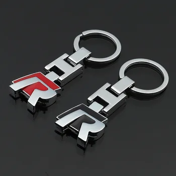 H Tlačidlo Kovov pre Keychain V W R Šport Tlačidlo Krúžky Keyholder Auto Logo, Znak REKLAMNÝ Darček