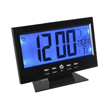 Elektronický Digitálny LCD Stôl Hodiny Teplota Vlhkosť Monitor Hodiny, Teplomer, Vlhkomer Predpoveď Počasia Tabuľka Hodiny