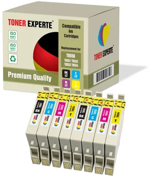 TONER EXPERI® Kompatibilné Atramentové Kazety pre Nahradenie Epson T0556 T0551 T0552 T0553 T0554