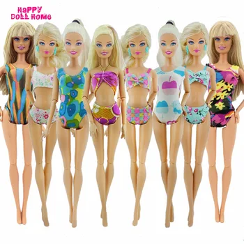 Lot 10 Sád Módne Plavky Leto, Pláž, Kúpanie Plavky, Bikiny, Doplnky, Oblečenie pre Barbie Bábika Baby Girl vianočné Hračky