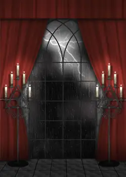 Capisco fotografické pozadie Thunder sviečka Halloween strašidelný dom, foto pozadia na predaj fotografie vysokej kvality