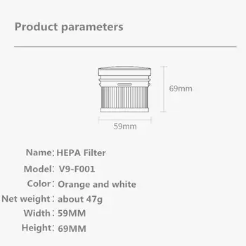 HEPA Filter Pre Xiao Dreame V9 V9B V10 Bezdrôtový Ručný Vysávač Príslušenstvo Hepa Filter rotačná Kefa Diely Stavebnice