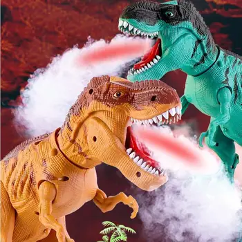 Chôdza Elektrické Striekacie Trysky Dinosaura Deti Hračky s Mechanickým Hlasom Tyrannosaurus Rex Dinosaurie Vajcia Dinosaurov Svete
