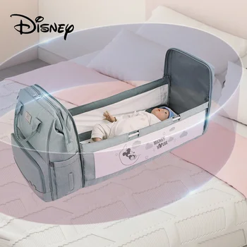 Disney Detské plienkové Mama Organizátor Maminku Baby Vak Módy Dual-use Posteľ Taška na Plienky Taška Batoh Nepremokavé Cestovná Taška na Kočík