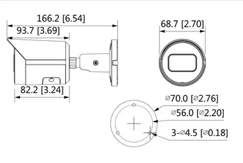 Dahua hviezdne svetlo IP kamera IPC-HFW2431S-S-S2 4MP WDR IR Bullet Sieťová Kamera s podporou POE Modernizované verzie MPT-HFW1431S