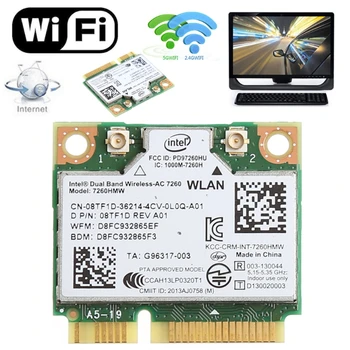 Dual Band Bluetooth 4.0 Wireless Mini PCI-E Karty Pre Intel 7260 AC DELL 7260HMW R9JB