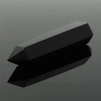 Prírodné Fluorite Obsidian Crystal Stĺpec Bod Uzdravenie Šesťhranné Čarovná Palička Dekorácia, Ozdoba Dvakrát poukázal na Ošetrenie Kameňa Q