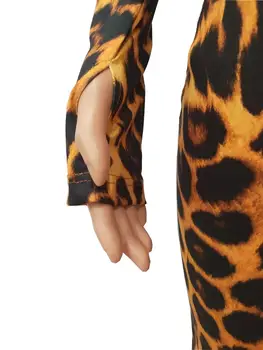 Vintage Leopard Tlač Maxi Šaty Ženy, Krátky S Kapucňou, S Ramienok Bodycon Šaty Dve Dielna Sada Sexy Nočného Klubu Šaty Vestidos