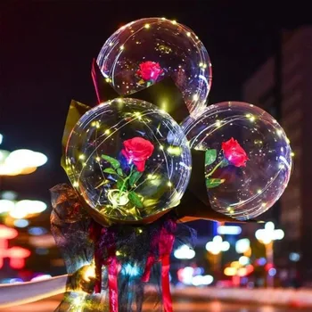 LED Svietiace Balóny-Ruže Kytice DIY inovatívny produkt Dovolenku DIY Dekorácie Vytvoriť Atmosféru Stôl jednoduchý Ornament Nové 2021