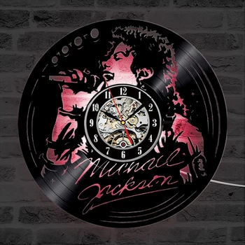 Michel Jackson CD nahrávku Nástenné Hodiny Kreatívny Tanec Tému Vinyl Nástenné Hodiny Ručné Classic Izba Závesné Nástenné Hodiny