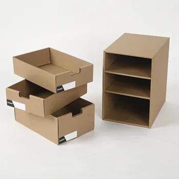 Skladovacie Boxy & Koše na Papier zásuvky typu desktop úložný box office skladovanie organizátor organizador skladací box nové 15.5*22.5*23.5 cm