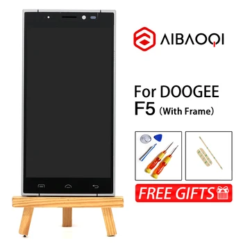 AiBaoQi Nový, Originálny 5.5 palcový Dotykový Displej + 1920X1080 LCD Displej+Rám Montáž Náhrada Za Doogee F5 Android 5.1 Telefón