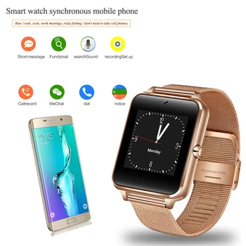 LIGE Nové Inteligentné Mužov Sledovať Telefón Bluetooth Kamera Nerezová oceľ remienok šport Krokomer Smartwatch Android relogio inteligente+Box