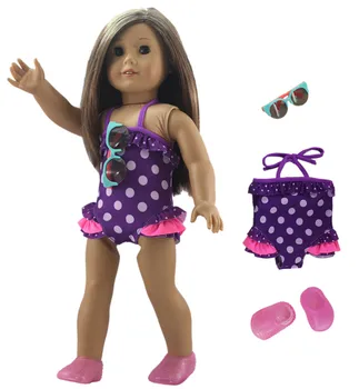 1 Nastavte Bábiky Oblečenie Plávanie Oblek pre 18-palcové American Doll Mnoho Štýl pre Výber