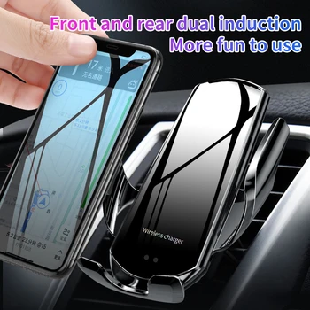 KMPTE 15w Qi Bezdrôtovú Automobilovú Držiaka Telefónu nabíjačku Inteligentné Infračervené Rýchle Nabíjanie Pre iPhone 12 11 Pro Pre Samsung S20 Xiao 11
