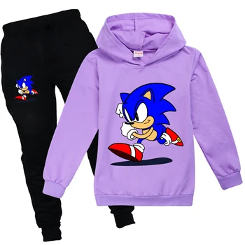Sonic The Hedgehog Oblečenie Jeseň Dievčatá Tepláková súprava v Pohode Deti Mikiny a Nohavice Rodiny Chlapcov Zimné Oblečenie Set sa Boutique Oblečenie