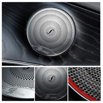 4 ks Dverí Auta Audio Reproduktorov Dekor Kryt Reproduktora Kryt 3D Výbava Nálepky, Interiérové Doplnky Pre Mercedes Benz W213 W205 GLC