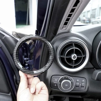 Auto Strane otvoru Klimatizácia Zásuvky Kryt Trim 2 ks pre Alfa Romeo Giulia 2016-2018 Auto Príslušenstvo (Carbon Fiber)