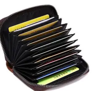 Nové pánske univerzálne kožené orgán taška mužov a ženy, kožené peňaženky banka držiteľa karty