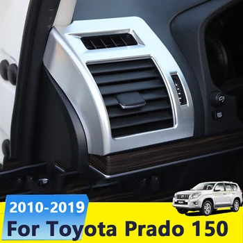 Pre Toyota Pôdy Cruiser Prado 150 2010-2019 ABS Chrome Tabuli Air Vent Výbava Kryt Zásuvky Rám Rám Obloha Liatie Surround