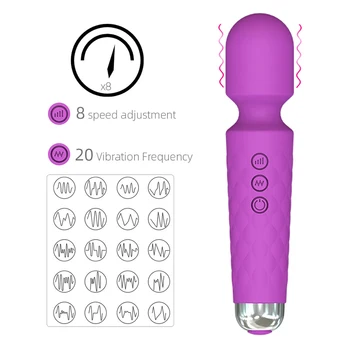 Silný Sexuálny Nástroje Ženy, G Mieste Masturbator USB Dildo AV Vibrátor Čarovná Palička Pošvy Stimulátor Klitorisu Vibrátory Sexuálne Hračky
