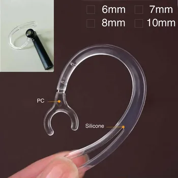 100ks/veľa Bluetooth Slúchadlo transparentné silikónové Earhook 6 mm 7 mm 8 mm 10 mm Slučky Klip Ucho Náhradné Slúchadlá Príslušenstvo