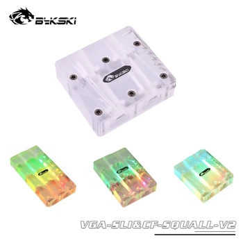 Bykski SLI/CF Multi-card SLI Bridge Modul Akrylové Okno Hlava Pre Grafická karta VGA-SLI&CF-SQUALL-V2