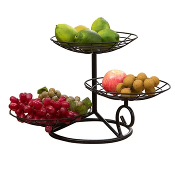 Minimalistický tri vrstvy ovocia jedlo obývacia izba domov Nordic multi-layer sušené ovocie, skladovanie ovocia kôš moderný minimalistický luxus