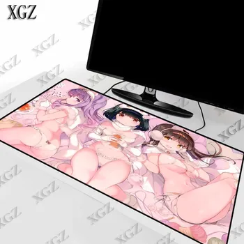 XGZ Sexy Dievča, Veľký Zadok Veľké Veľkosti Gaming Mouse Pad Lock Okraji Mosepad Notebook Pc Hry Hráč Počítačové Príslušenstvo 600x300 900x400MM