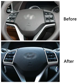 Pre Hyundai Tucson-2020 Uhlíkových Vlákien Farba Volant Prepnúť Tlačidlo Flitrami Kryt Dekorácie Interiéru Výbava Príslušenstvo