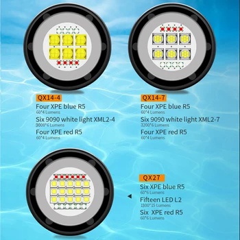 LED Potápačská Baterka 15 XM-L2 Fotografovanie pod vodou 80M, Nepremokavé Taktické Pochodeň Pre videokamery Osvetlenie