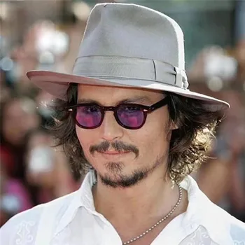 Vintage Johnny Depp slnečné Okuliare Mužov Okuliare Značky Dizajnér Oválne Odtieň Retro Slnečné Okuliare Muž Jasný Objektív Odtiene Gafas de sol UV400