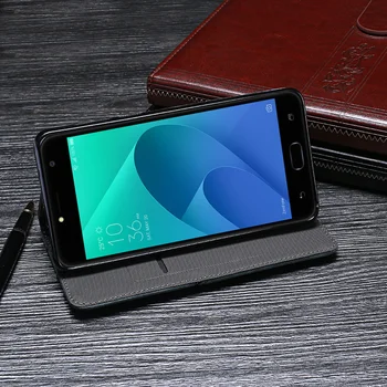 IDEWEI Pre Asus ZenFone 4 Selfie ZB553KL Prípade Luxusnej Kože Flip puzdro Pre ZenFone Live Plus Ochranné Telefón Prípade Retro Kryt