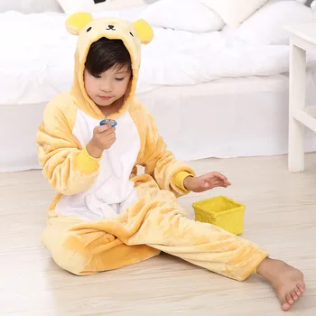 Baby Chlapci, Dievčatá Nastaviť kigurumi Pyžamo Zimné Deti Flanelové Zvieratá Jednorožec Panda Onesie Sleepwear Unicornio Pyžamá pre Deti