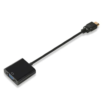 Vysokorýchlostné 1080P Aktívne kompatibilný s HDMI na Konvertor VGA Adaptér Mužov a Žien kompatibilný s HDMI VGA Pre PC, Notebook