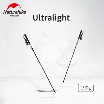 Naturehike 190 g Ultralight Walking Stick ST12 Skladacie Turistika Stick Uhlíkových Vlákien 4 oddiel Stick Vysokohorská Turistika Horolezecké Palice