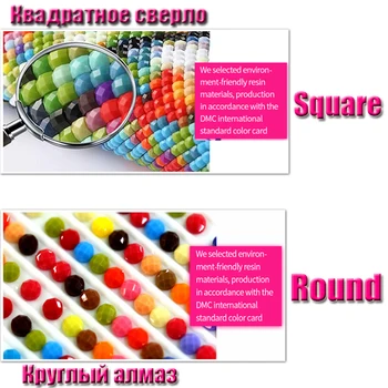 Kexinzu Plný 5D DIY Square/ Round-Diamond Obraz