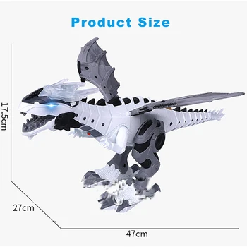 Veľké Sprej Mechanické Dinosaurov S Krídlo Cartoon Elektronické Chôdza Animal Model Dinosaurio juguete Robot Pterosaurs Deti Hračky