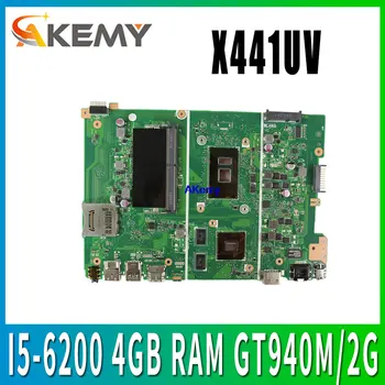 Akemy pre ASUS X441U F441U A441U X441UR X441UV Laotop Doske X441UV Doska s I5-6200 CPU 4 gb RAM GT940M/2G