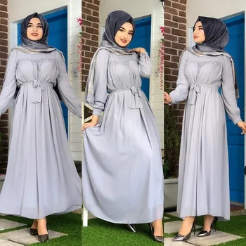 Moslimské Šifón Obväz Abaya Plný Šaty, Hidžáb Vestidos Cardigan Kimono Dlhé Šaty, Šaty Jubah Ženy De Režim Eid Ramadánu Islamskej