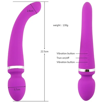 Silica gel Dual Head Vibrátor sexuálnu Hračku pre Ženy AV Prútik Clitori Stimulácia G-Spot Vibrátor Silný Sexuálny Produkt Pošvy Masér