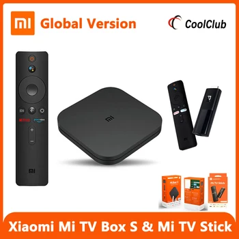 Xiao Mi TV Box S 4K & Mi Tv Stick Ultra HD Android, 8.1 Streaming Media Player Google Cortex-A53 Quad Core Globálna Verzia