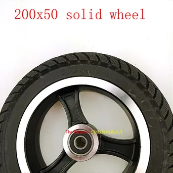 200x50 ElectricScooter pevné TyreWith Náboj Kolesa 8 cm Skúter pneumatiky, Hliníkové disky pevné Pneumatiky Elektrické Vozidlo pevné kolieska