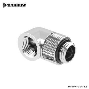 Barrow, vodou chladený G1 / 4 konektor čierna / svetlý / white / gold 90-stupňový otočný kĺb otočný oblúk TWT90-v2.5